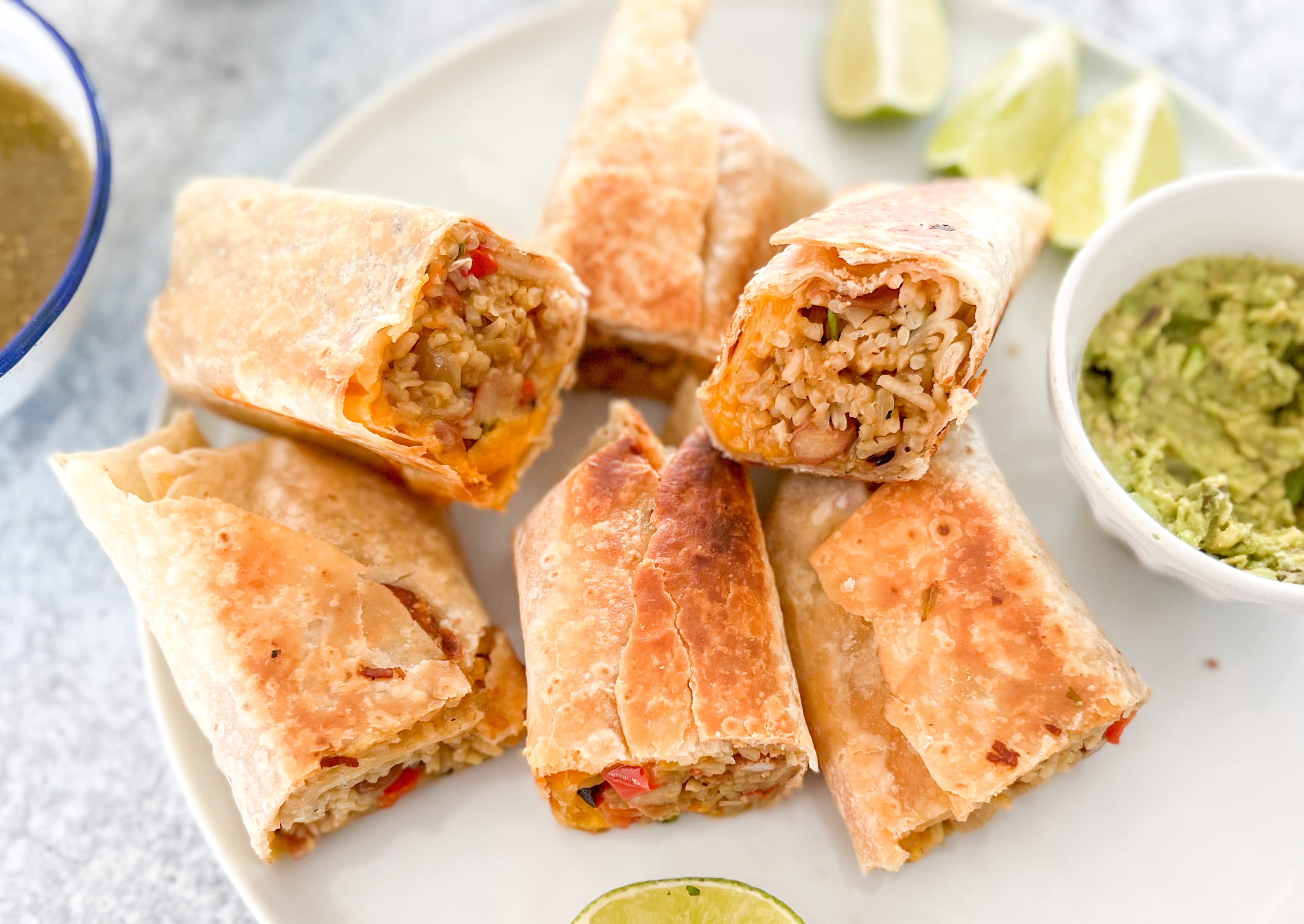 crispy bean burritos by Caroline Chambers
