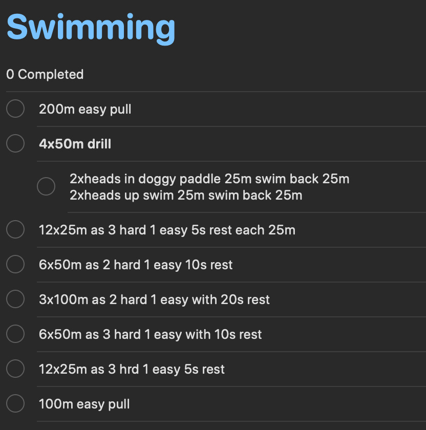 Structured Swimming Sessions AirTags for your Gear Tracking