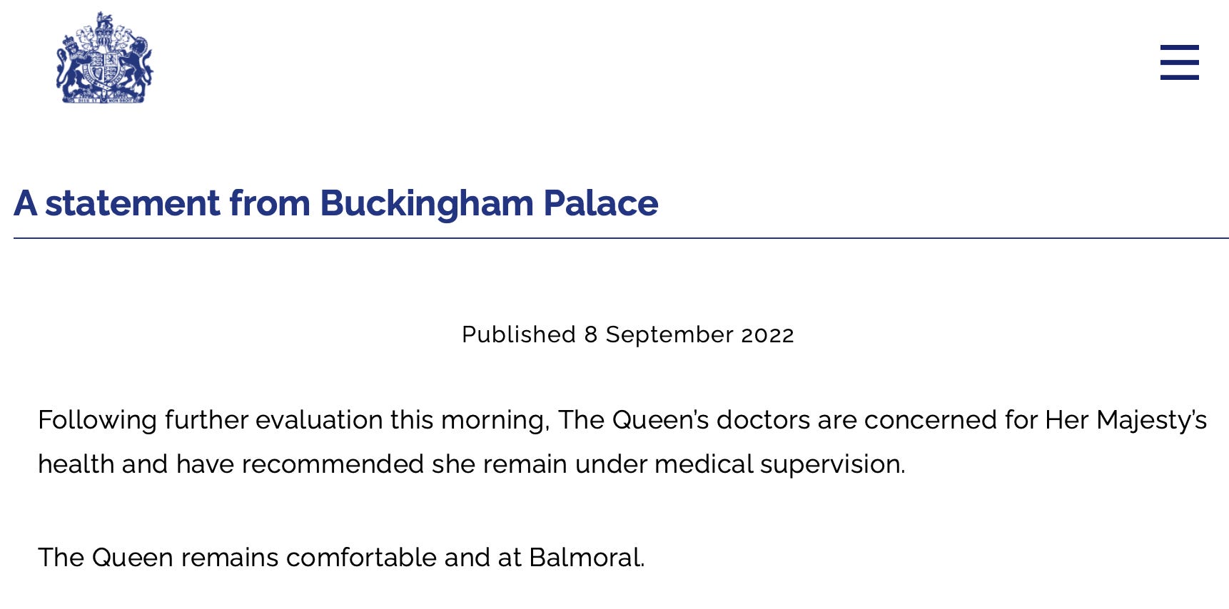 Was the Queen s death covered up for hours