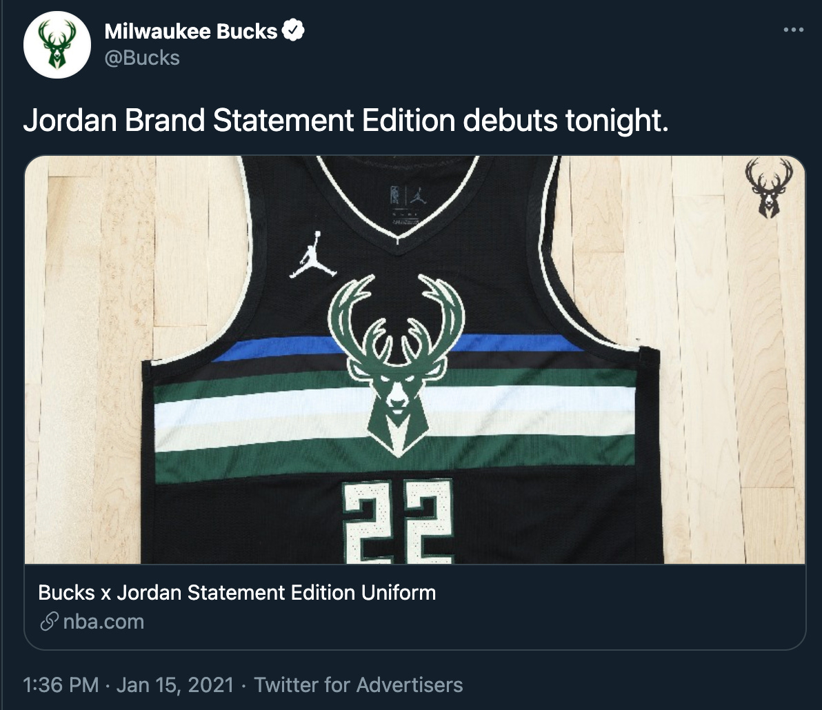 Bucks statement jersey 2020 on sale