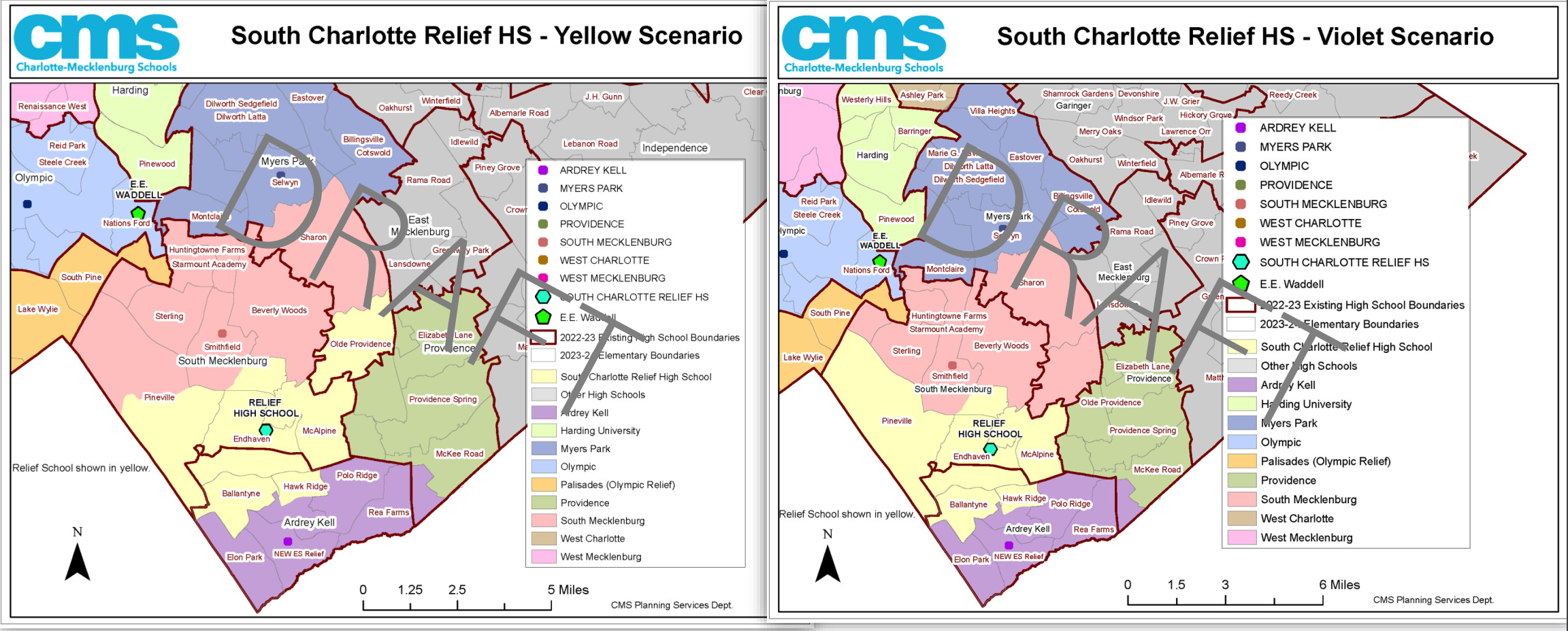 Have a peek at CMS south Charlotte draft maps
