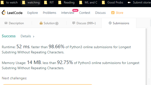 Problem 44 Longest Substring Without Repeating Characters Meta 