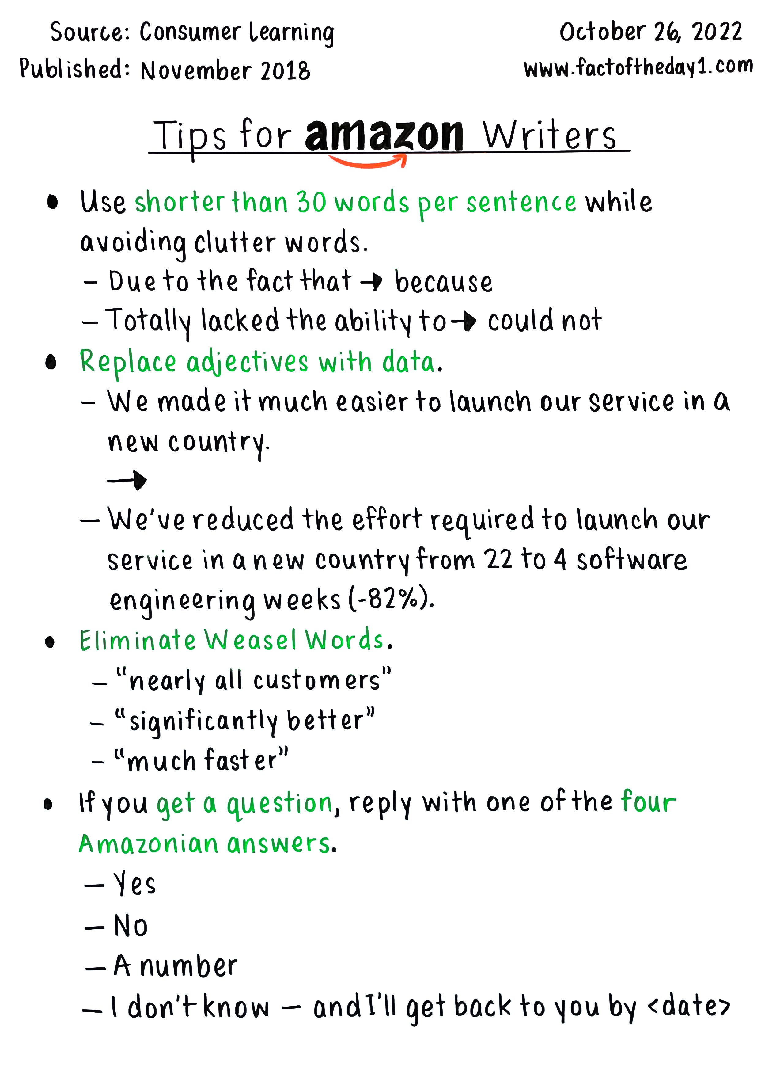 October 26 tips for amazon writers by danny sheridan