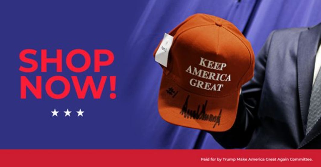 Trump hat ad top