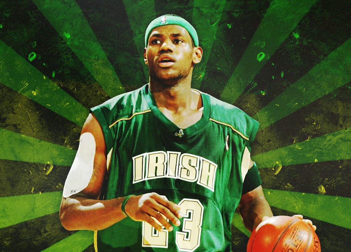 Lebron james high school to hot sale nba