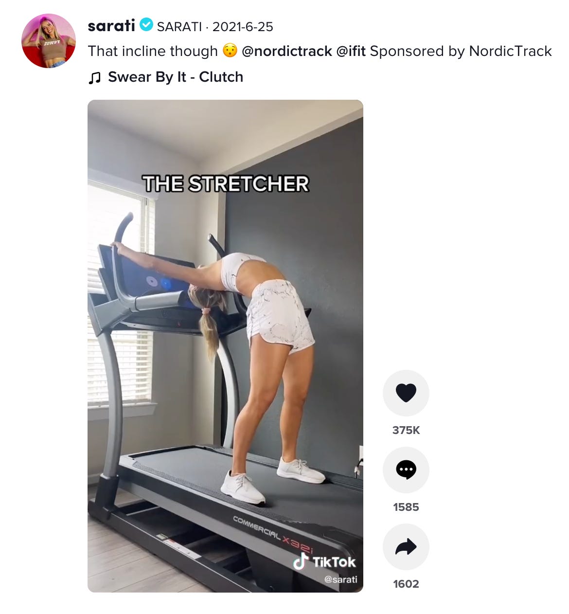 Sarati 2025 nordictrack commercial