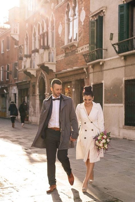 City hall store wedding dress winter