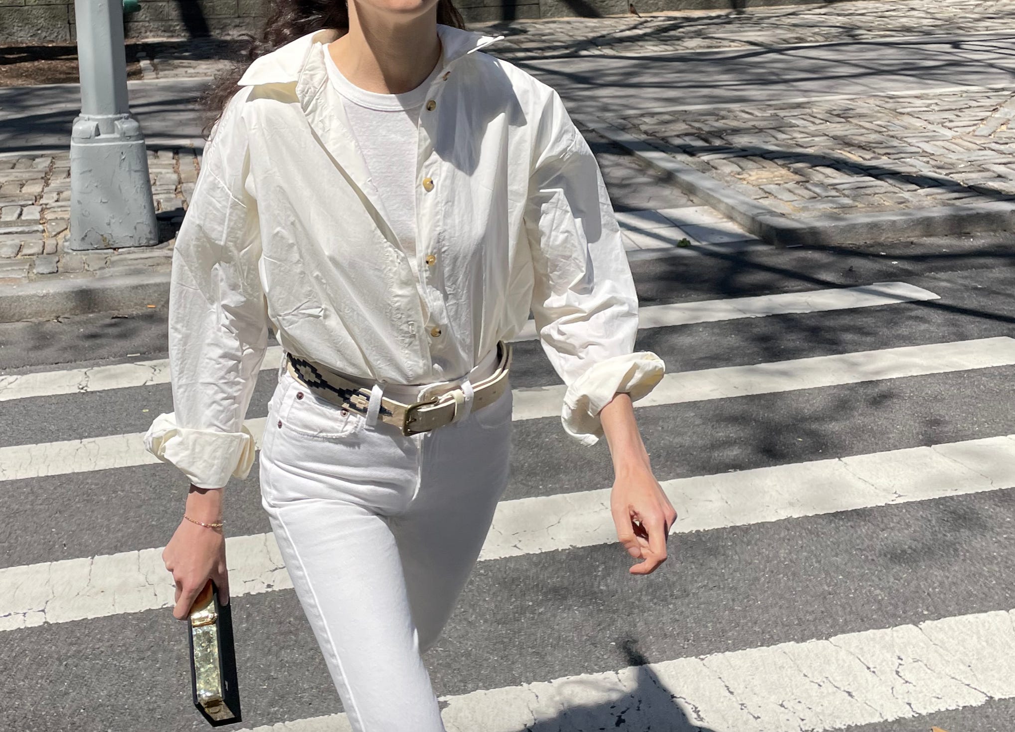A more interesting way to wear a button down shirt