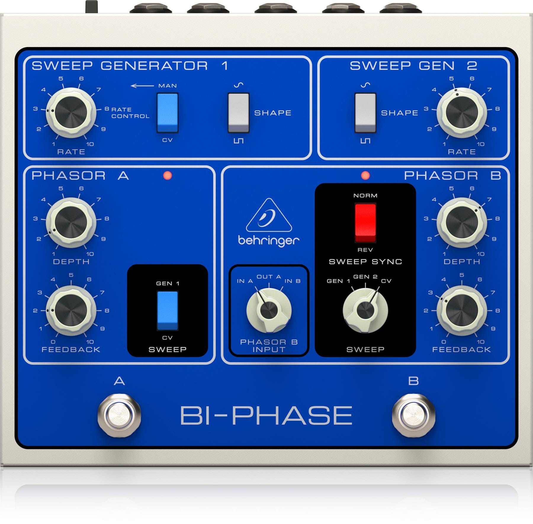 Review of the Behringer BiPhase pedal and then some.