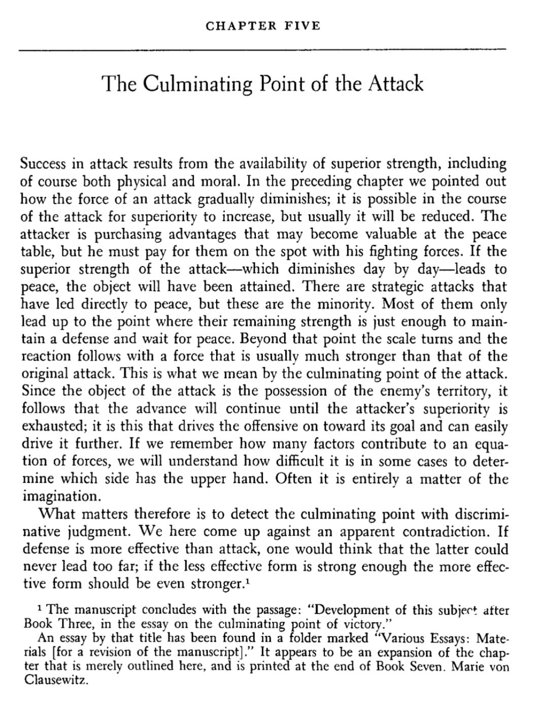 The culminating point. by Joshua Treviño Armas