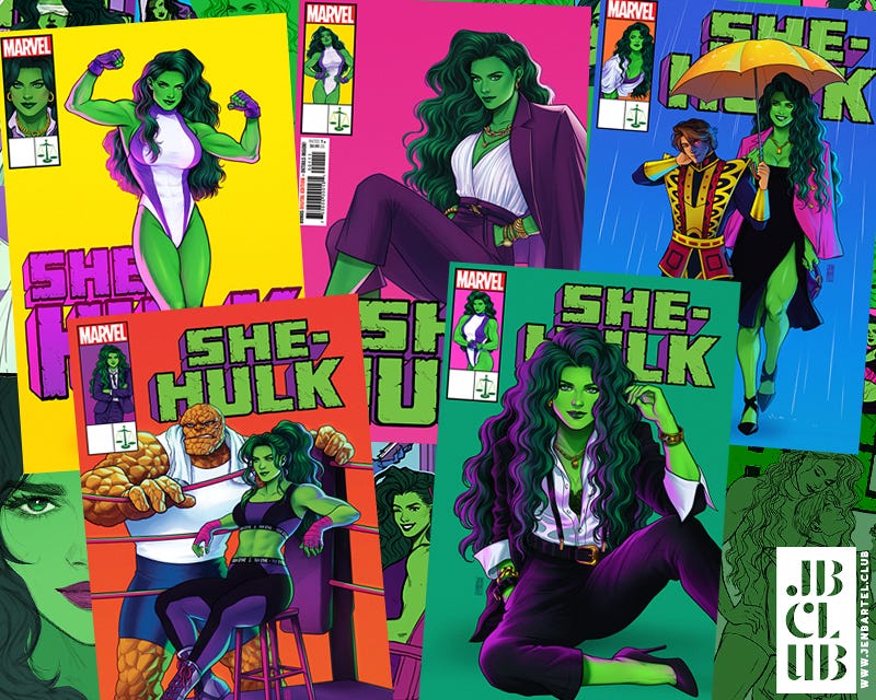 SheHulk Covers 💚 by Jen Bartel 🌈