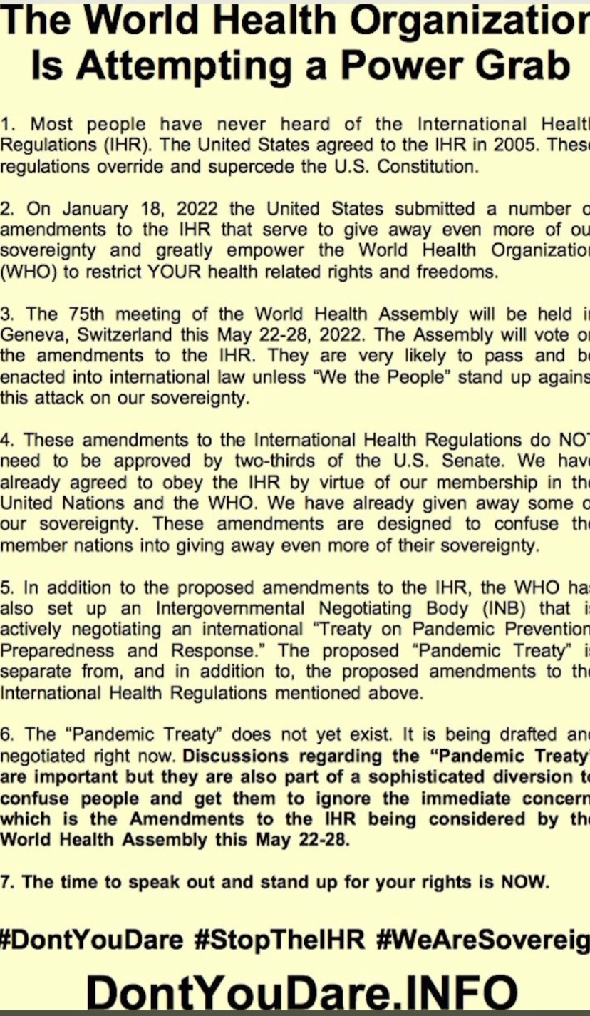 Who Pandemic Treaty Laure Levy
