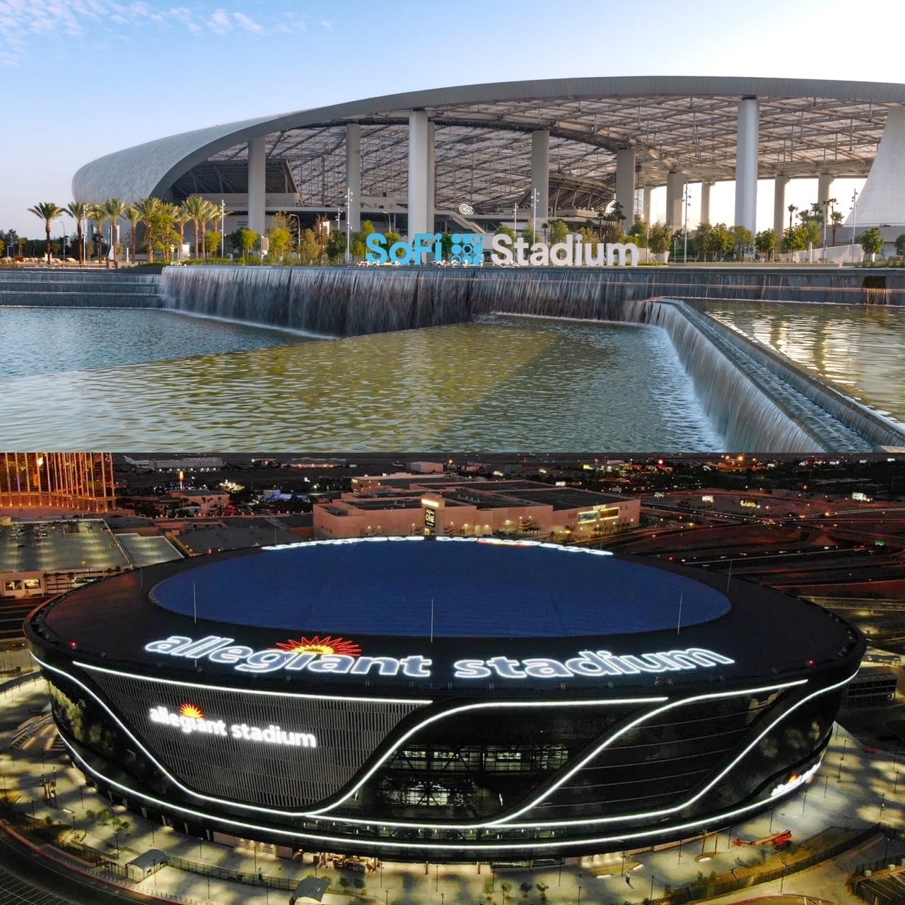 Comparing SoFi and Allegiant Stadium - by Arash Markazi