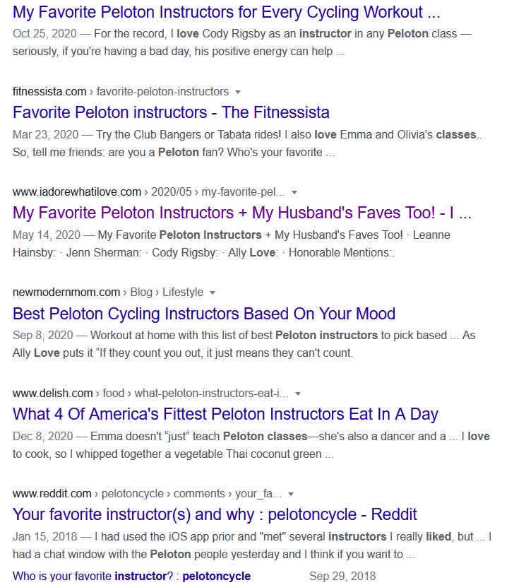 Peloton Part 1 Product Competitors by Scott Shaffer