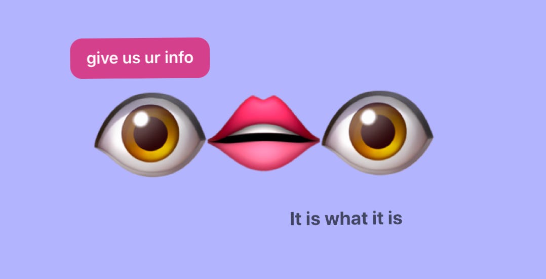 Two Eyes And Lips Emoji Meme