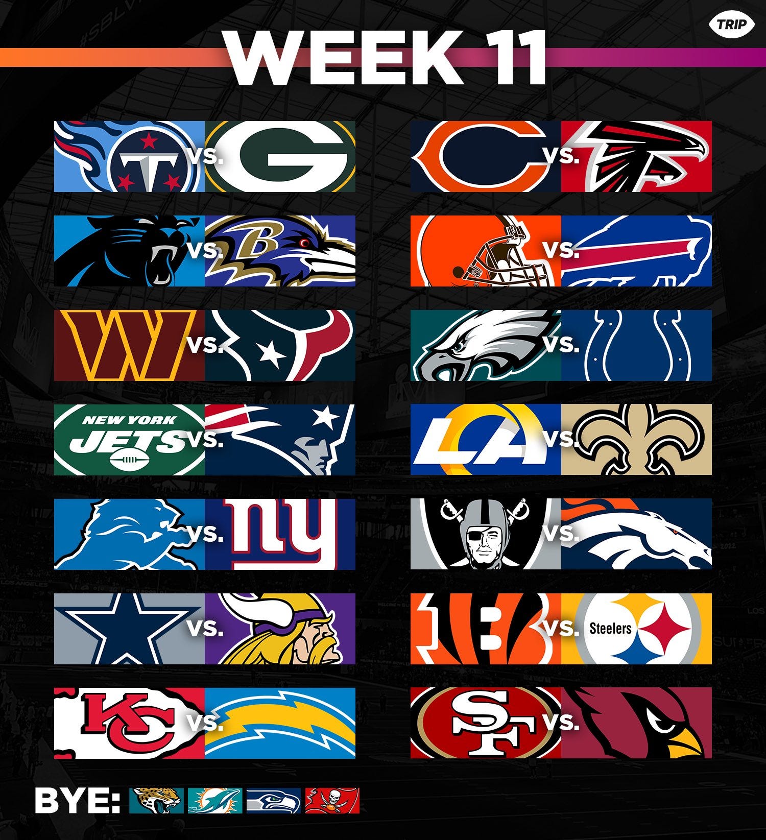 NFL Week 11 Predictions by Dallas Yzaguirre