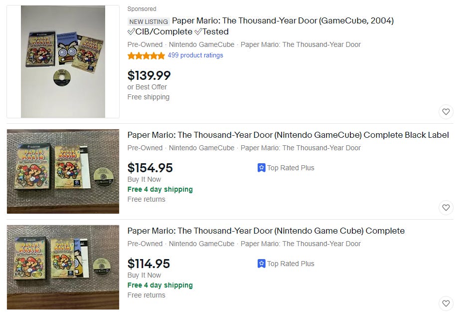 Paper mario cost hot sale