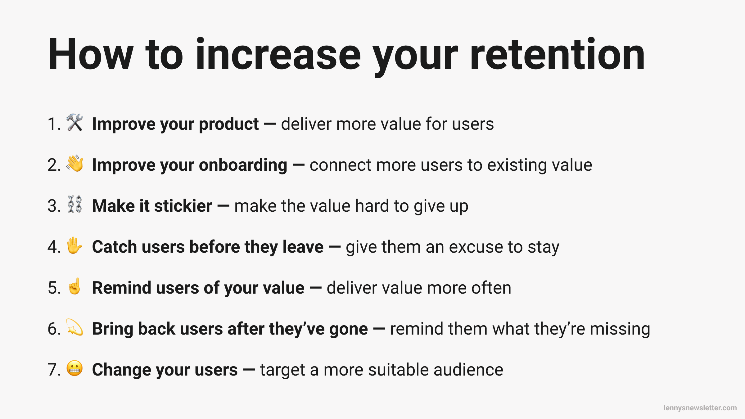 How to increase your product's retention