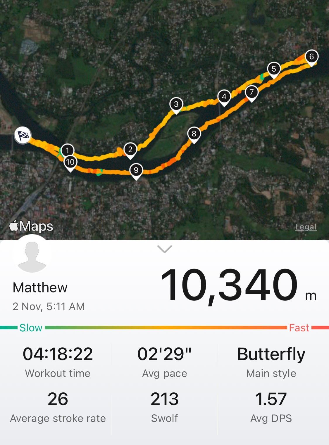 The Serendipitous 10K Swim by Matthew John Nuances