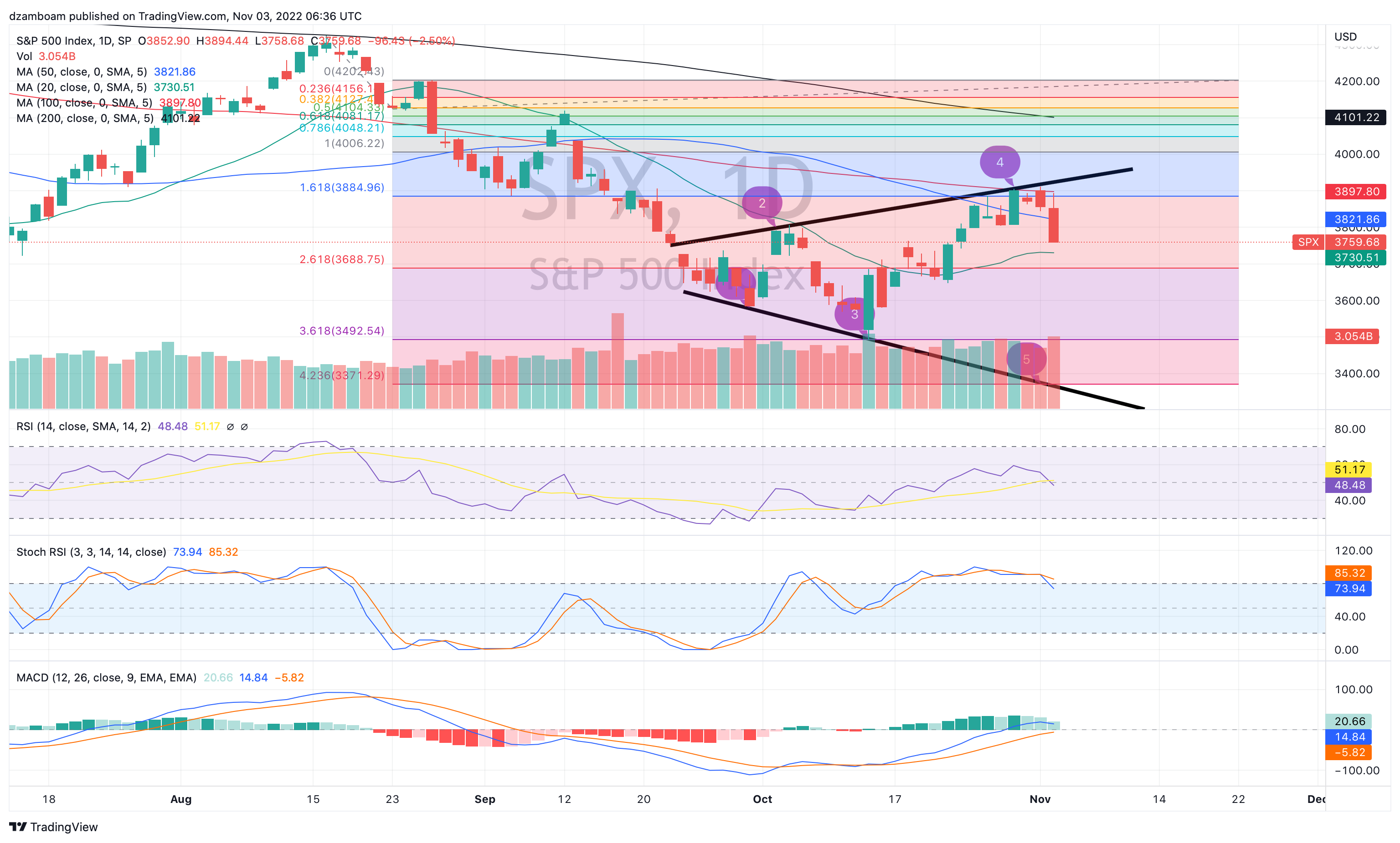 DZ's Macro Analysis: SPX, VIX, DXY and TNX