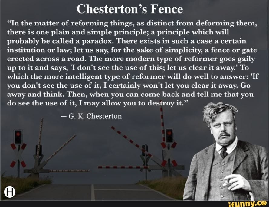 America Has Lost Sight Of Chestertons Fence 