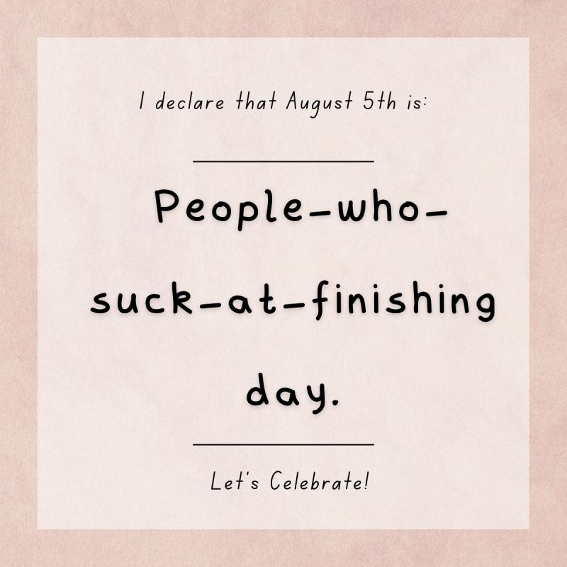 People who Suck at Finishing - by Jeff Rabkin - Wowza