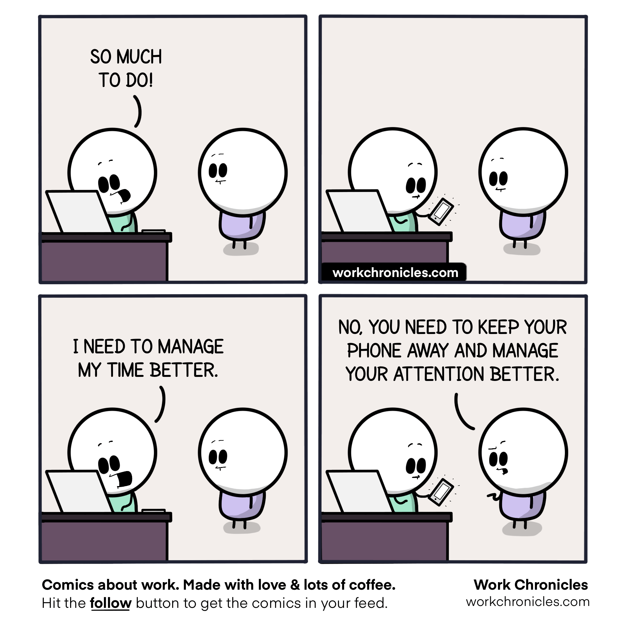 (comic) Time Management - Work Chronicles