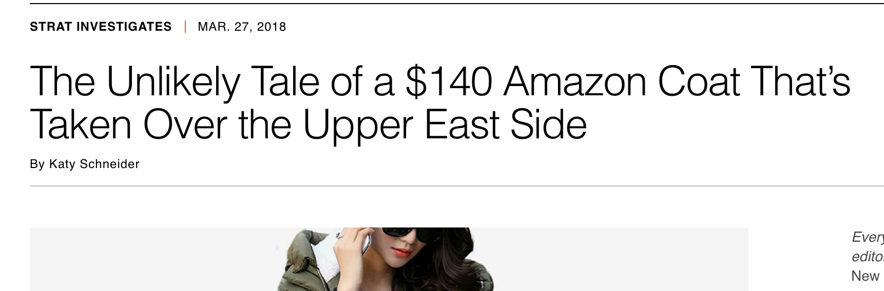 Amazon coat clearance the strategist