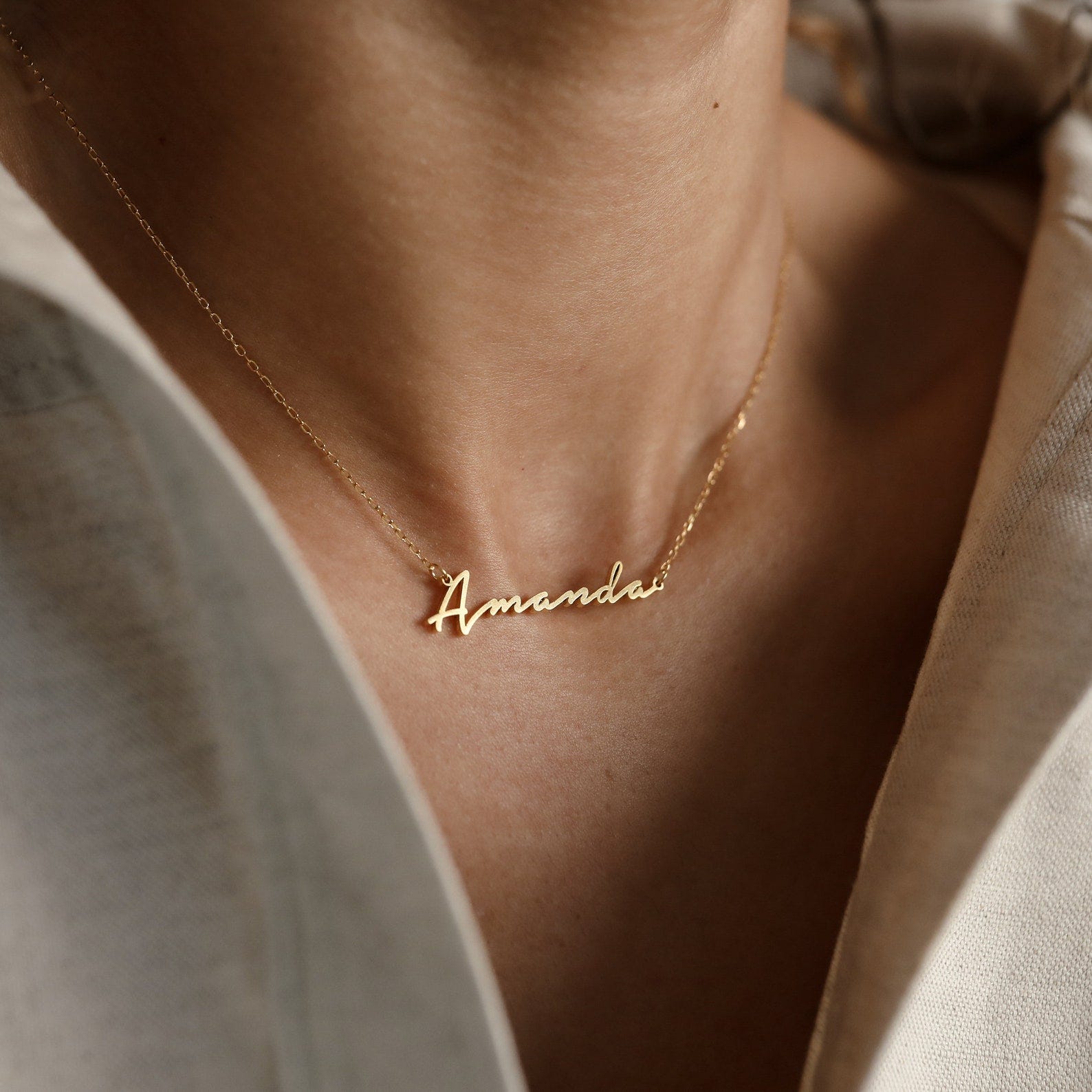 Necklace with your boyfriend's name hot sale