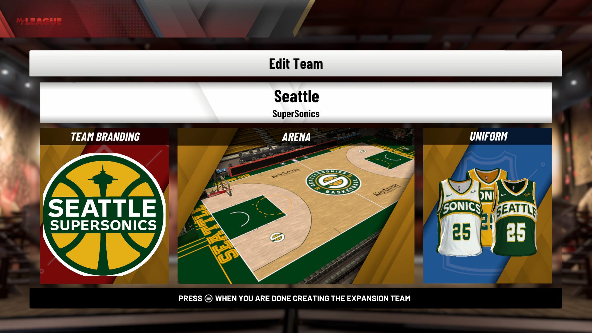Seattle supersonics shop jersey 2k20