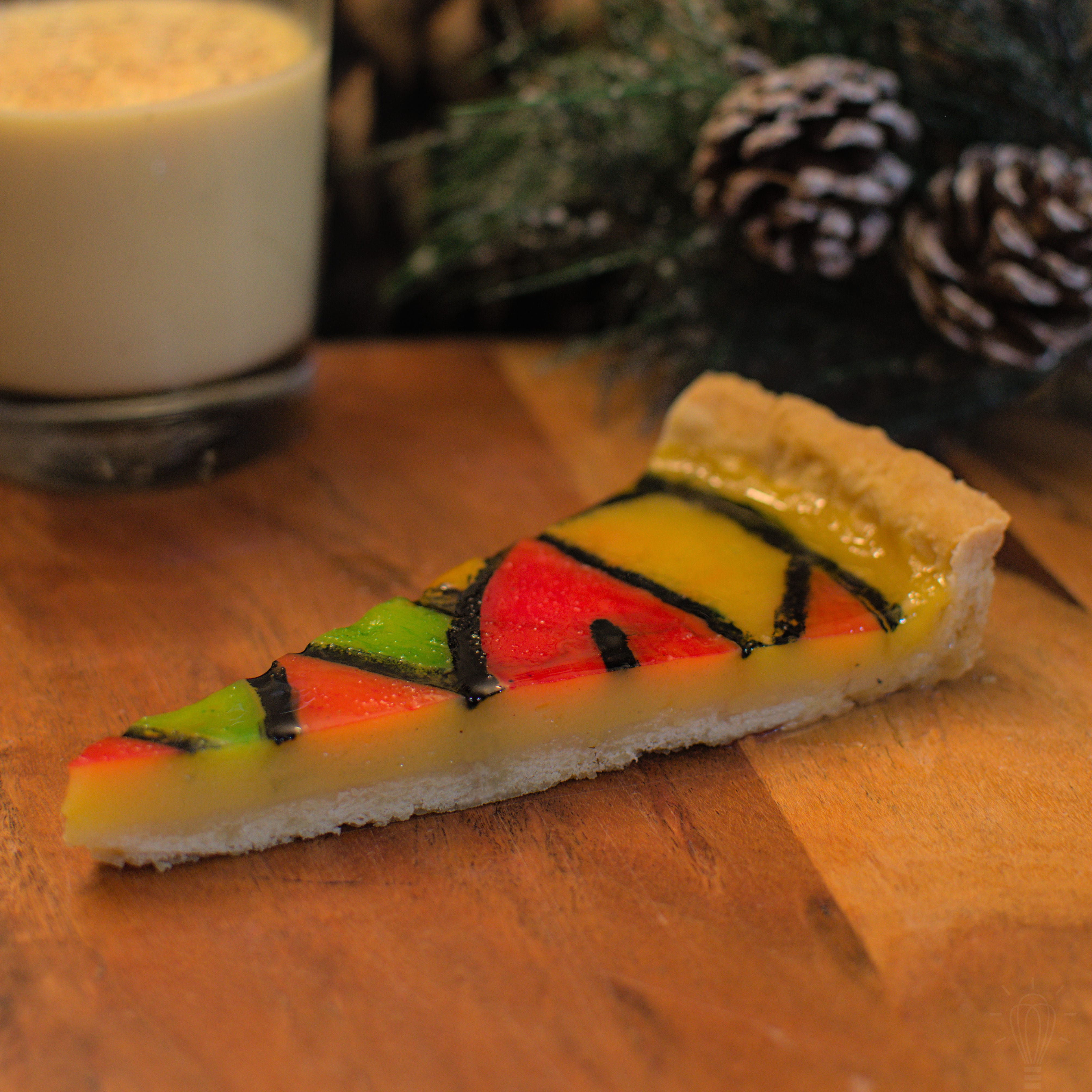 Stained Glass Eggnog Custard Tart by Shade Montague