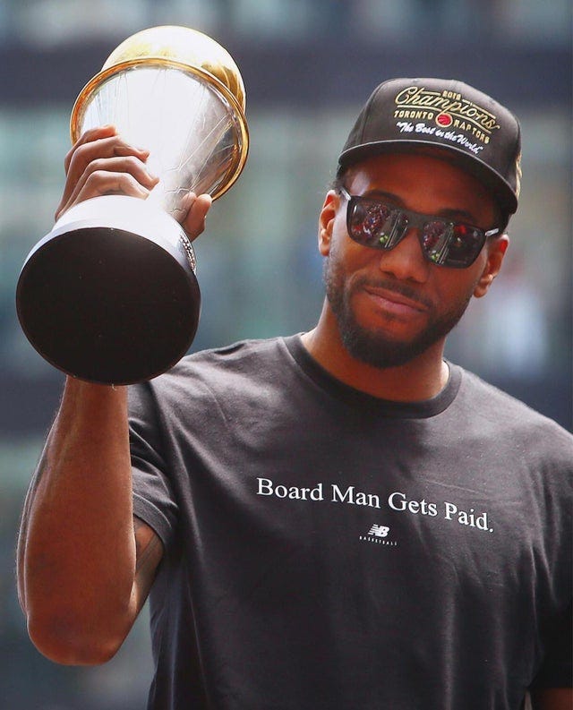 Kawhi board man gets paid sales shirt