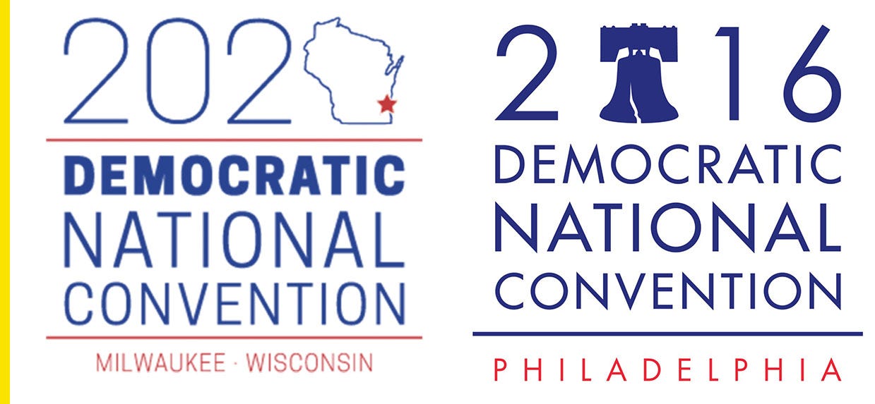 The 2020 DNC branding is bolder and more expressive than we’re used to