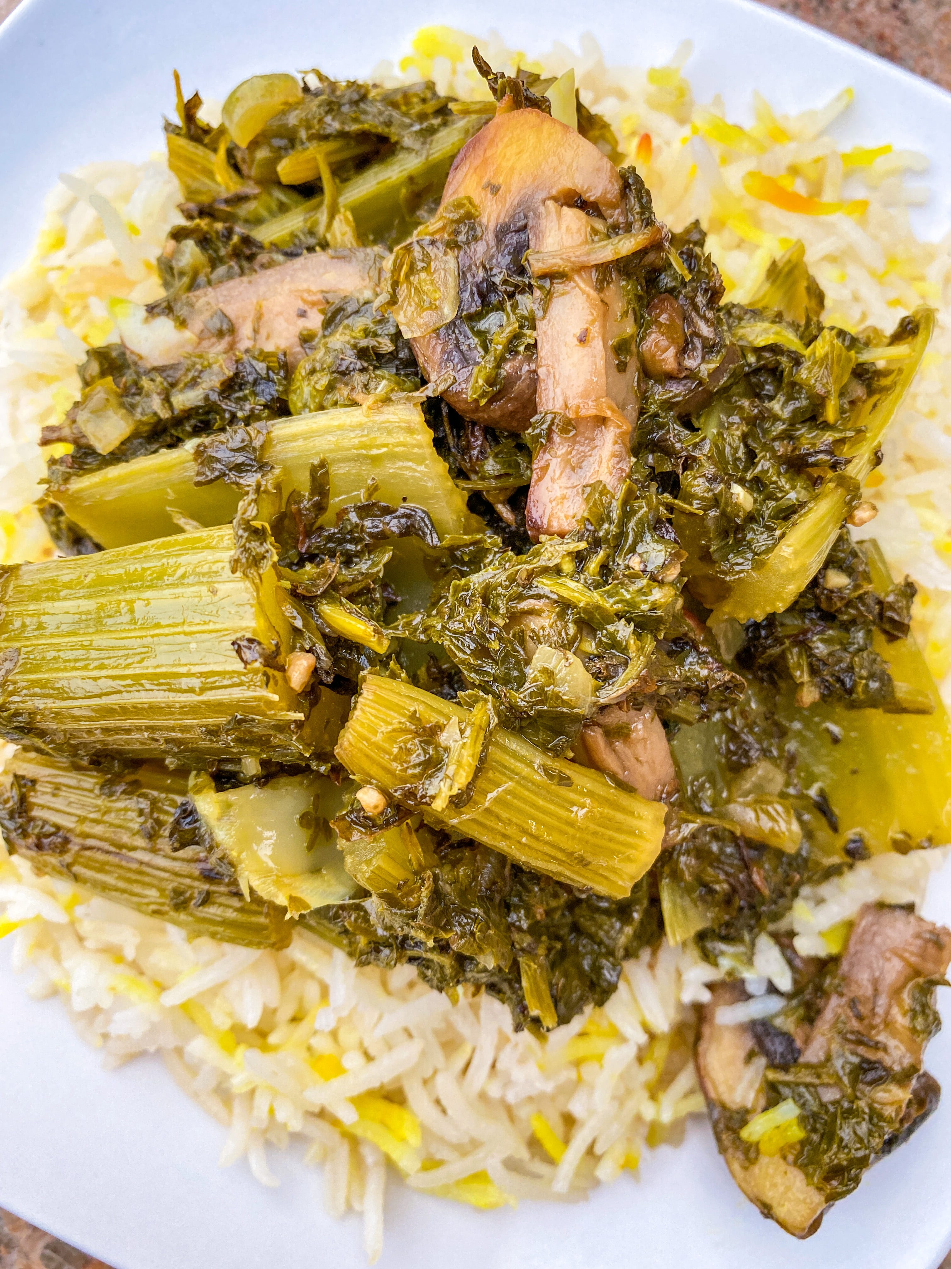 Persian Celery and Mint Stew Jazz Leaf Eats