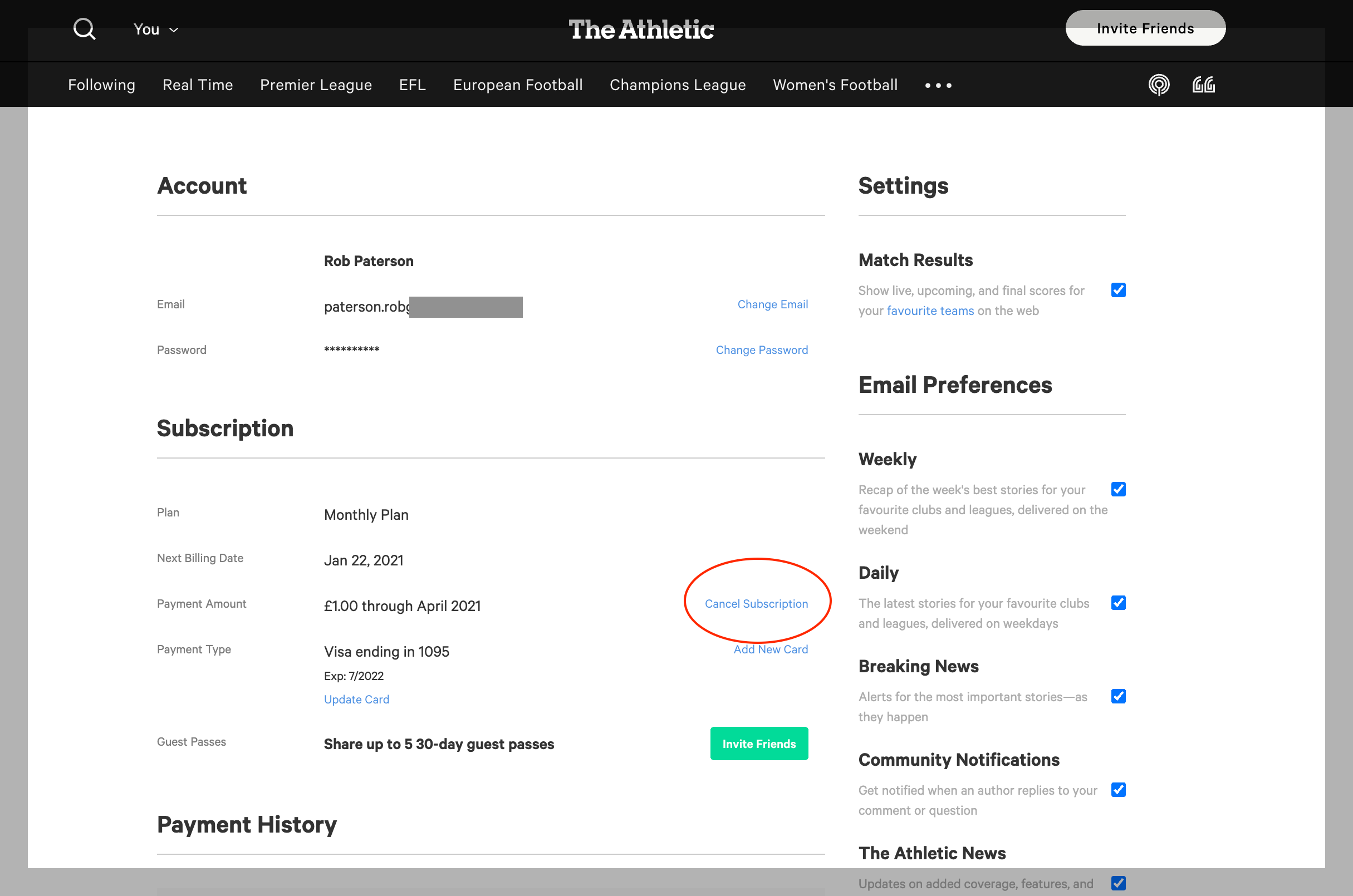 The Athletic's cancellation and winback approach