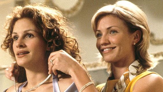 Julia roberts dress in my best friend's outlet wedding