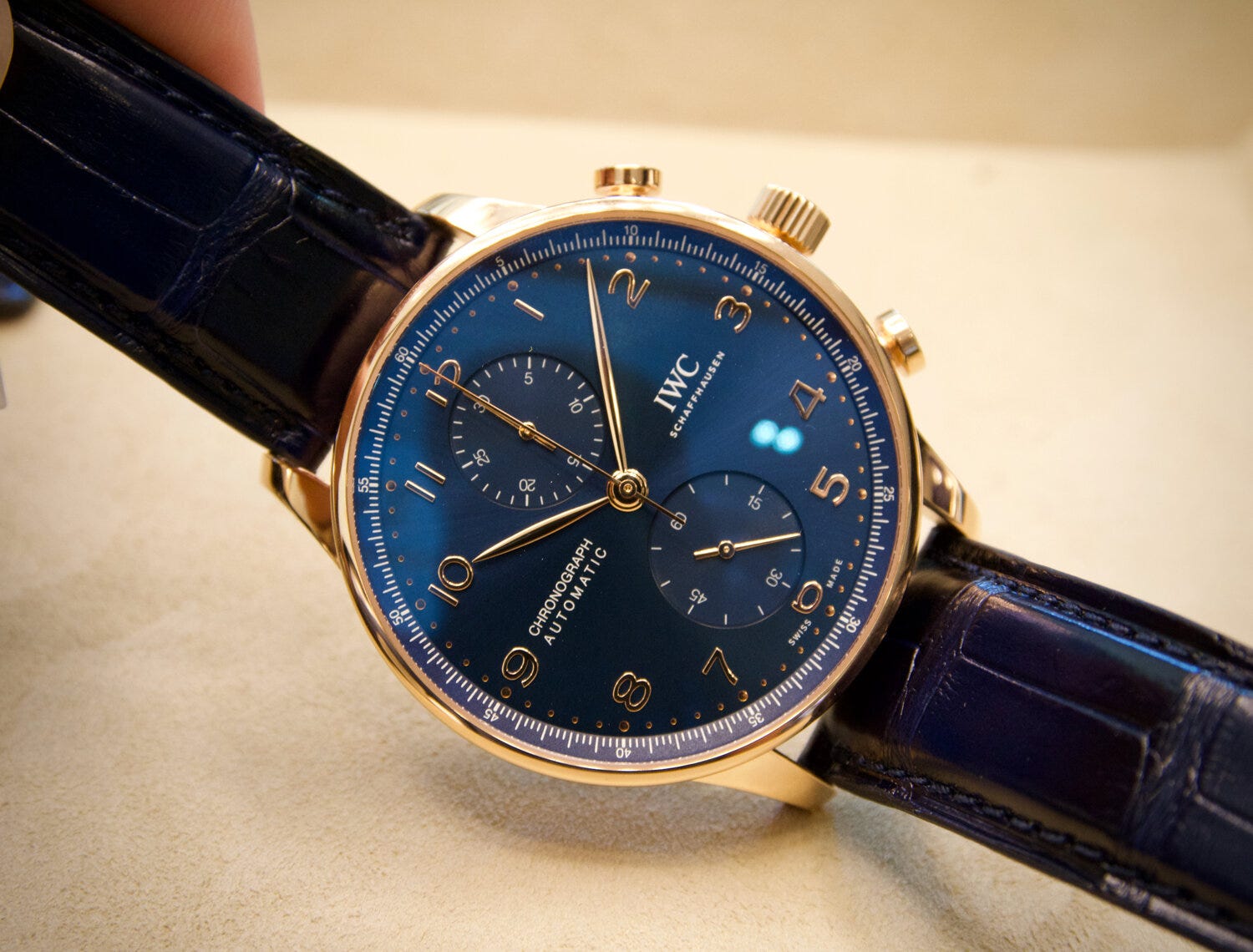 Iwc watches blue face hotsell