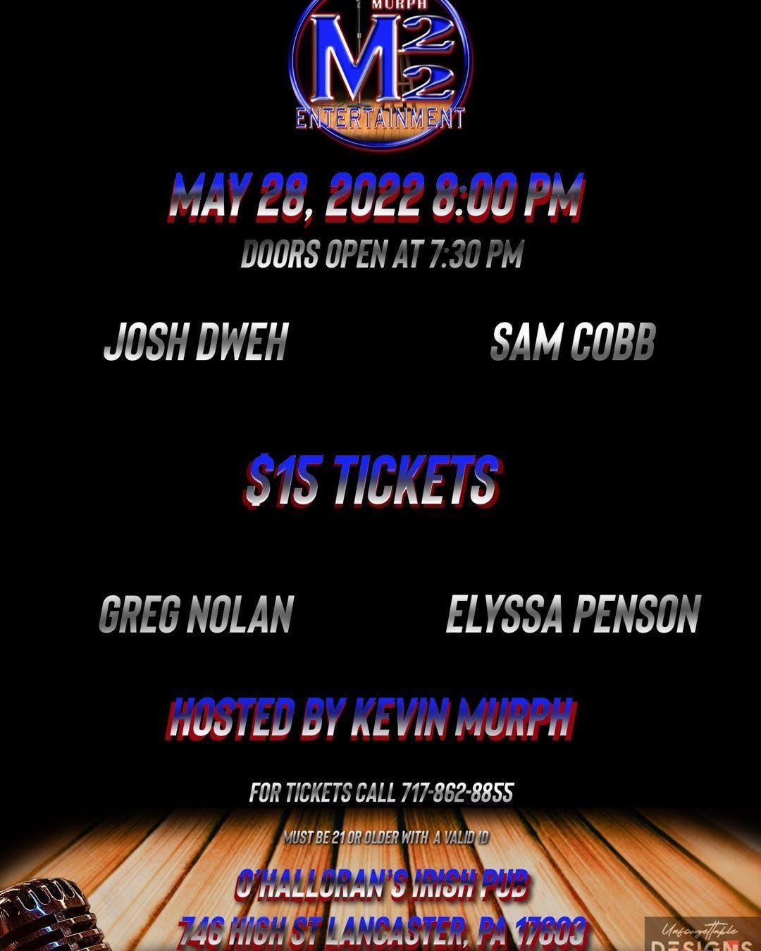 MAY COMEDY SHOWS IN LANCASTER POV Comedy