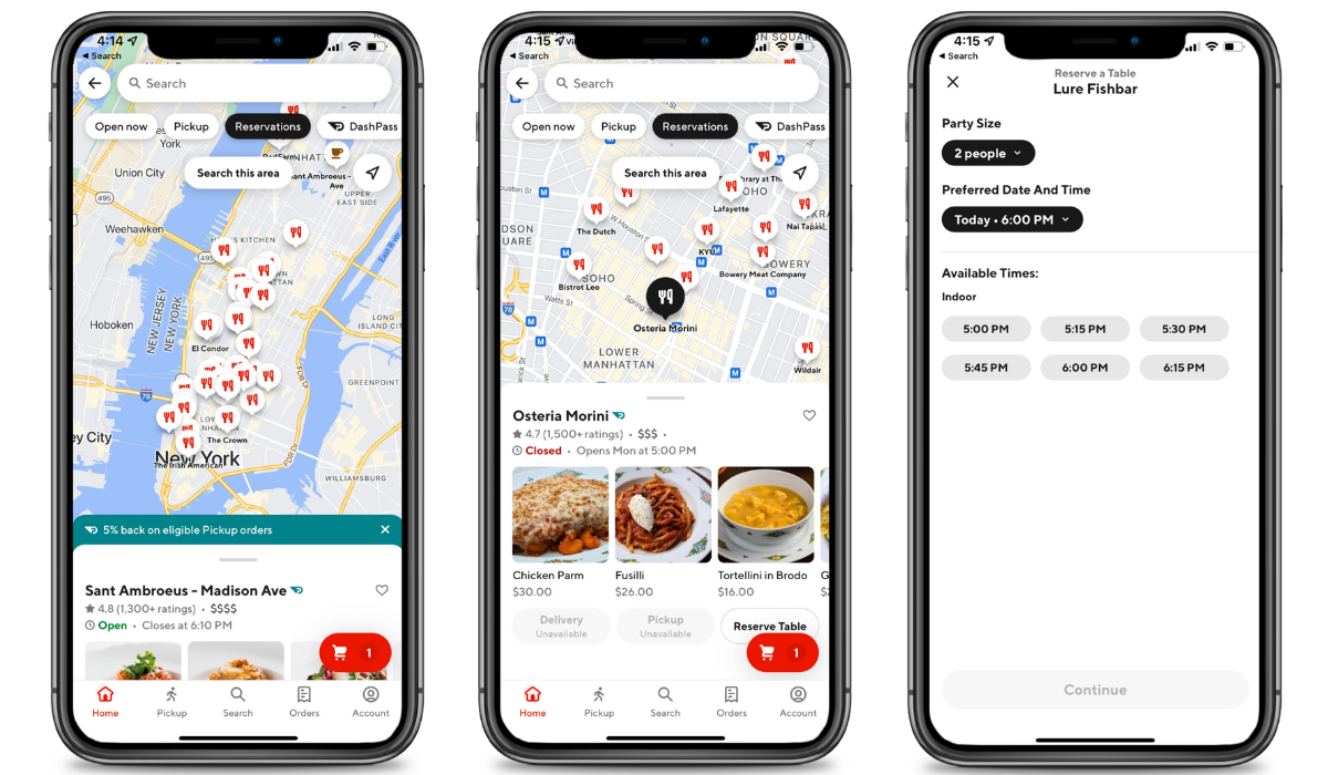 DoorDash tests inapp reservations by Kristen Hawley