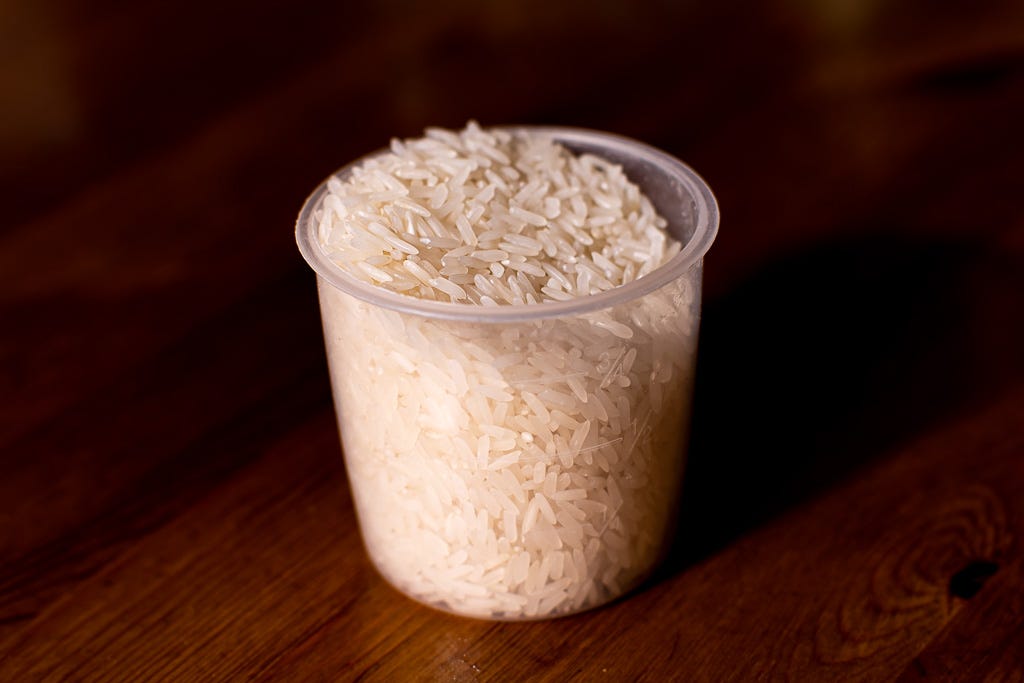 Serving of shop rice
