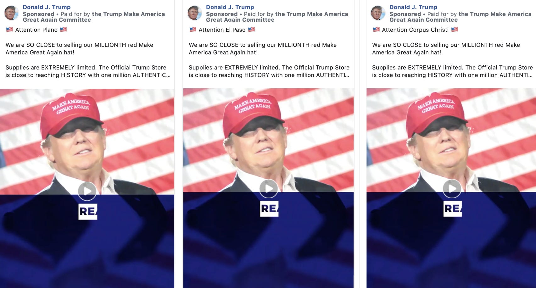 The Trump team has been promising the millionth MAGA hat for years