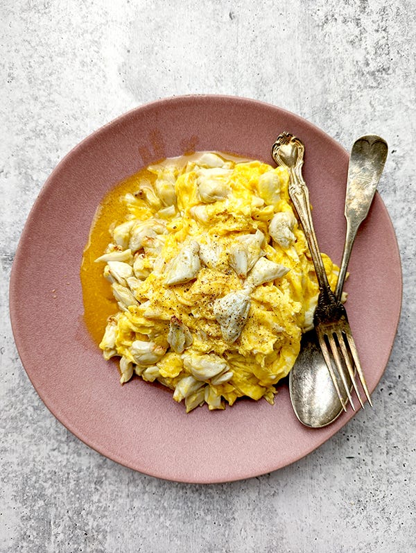 Scrambled Eggs with Lump Crab Meat