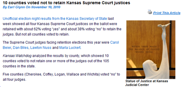 Kansas Supreme Court justices always win retention elections statewide