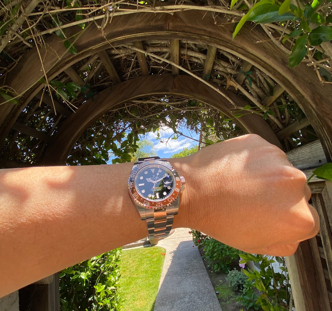 Rolex gmt root beer on wrist 2025