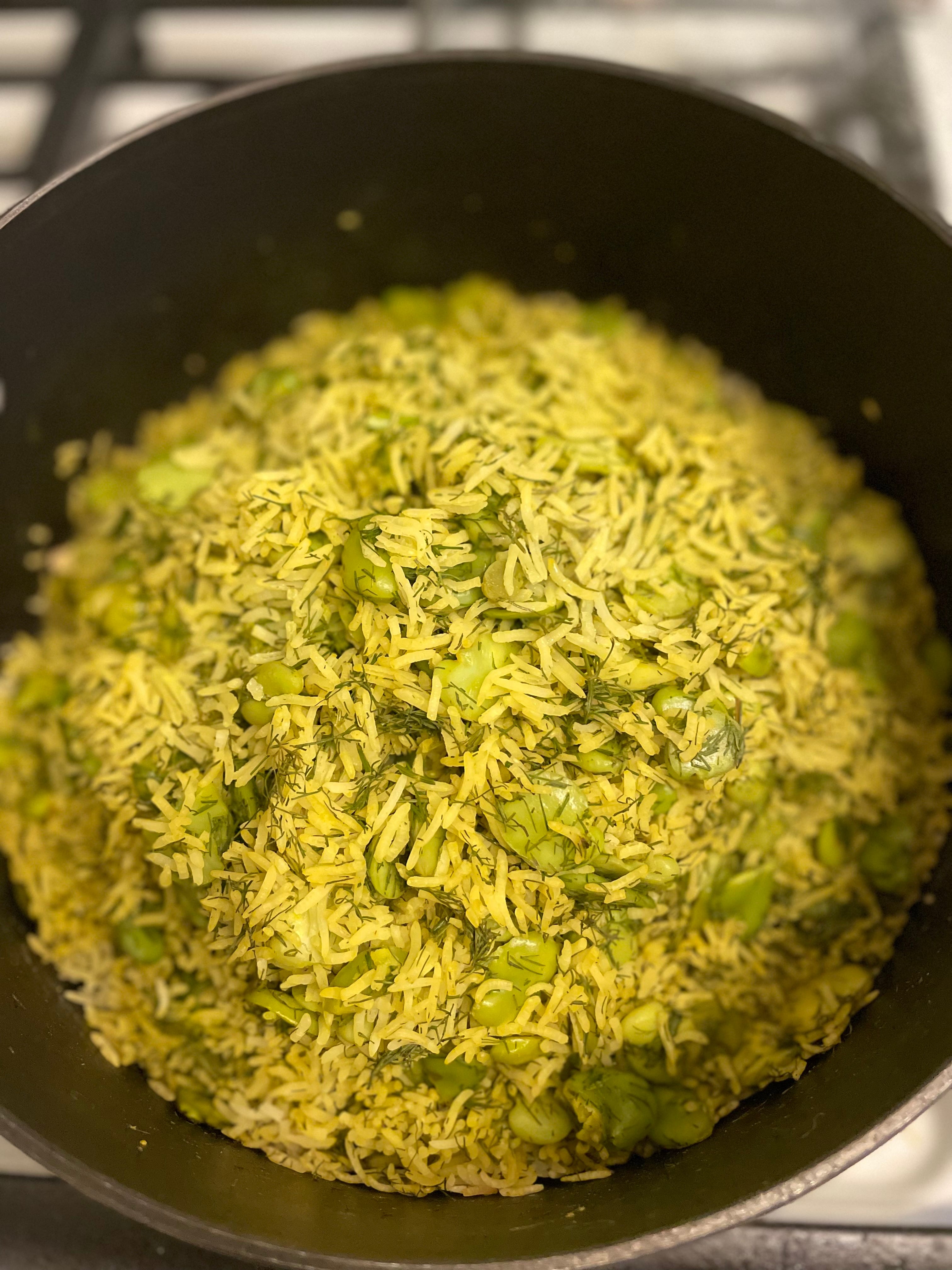 Baghali Polo Persian Dill and Fava Bean Rice
