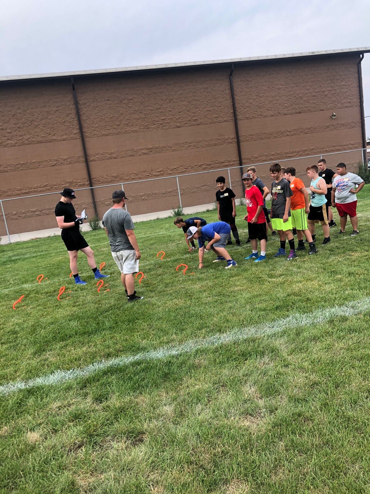 Youth Football Lineman Camp Held by Hunter Lewis