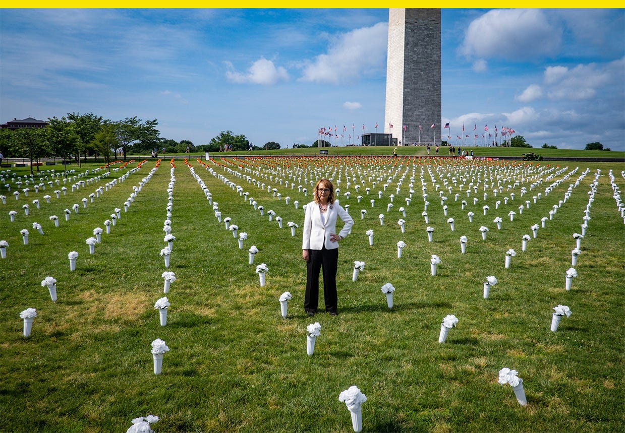 There’s a temporary Gun Violence Memorial at the National Mall