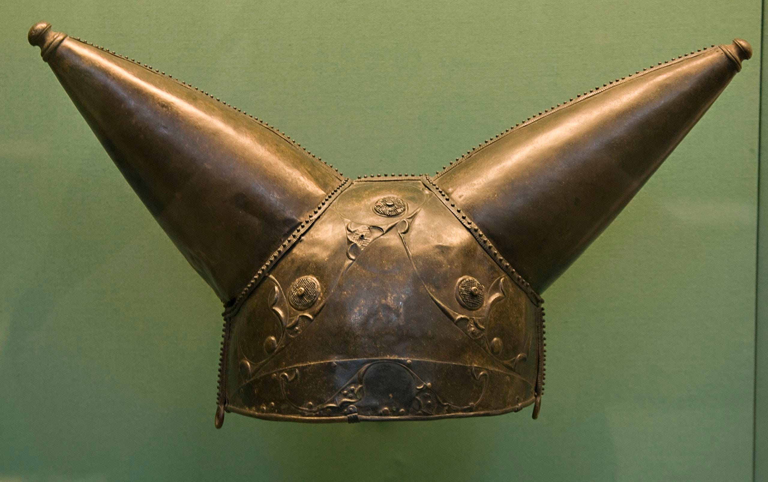 HISTORY, ETC THE VIKINGS DIDN'T WEAR HORNED HELMETS. SO WHO DID?