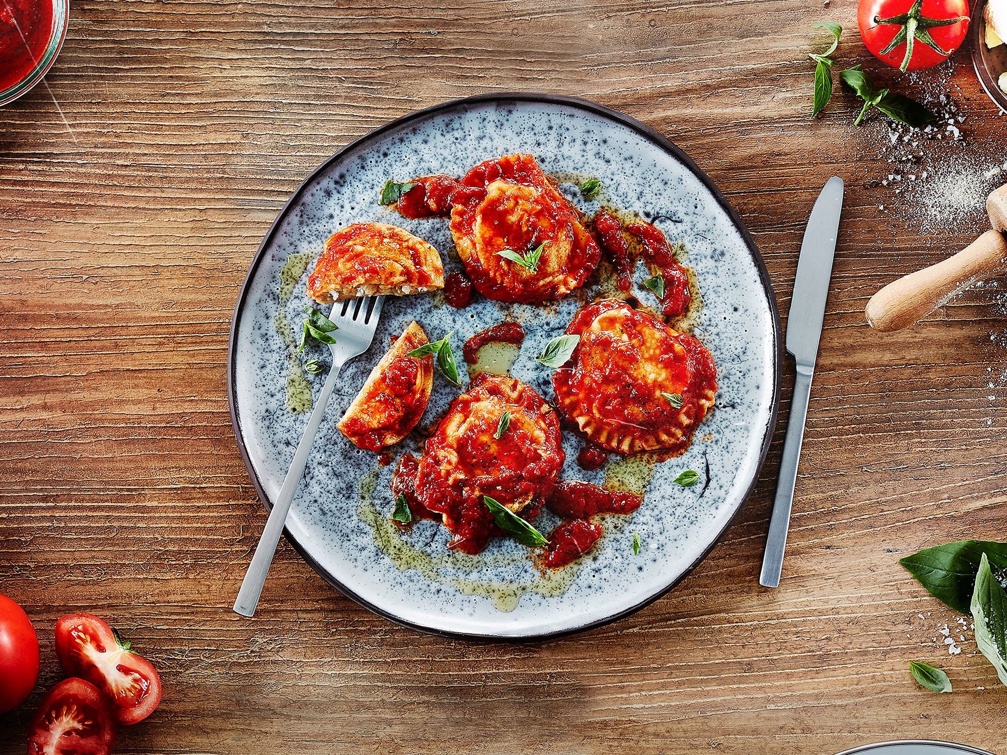 "ravioli" in tomato sauce Cook with Vision