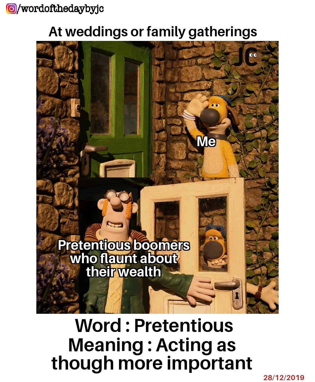 What does on sale pretentious mean